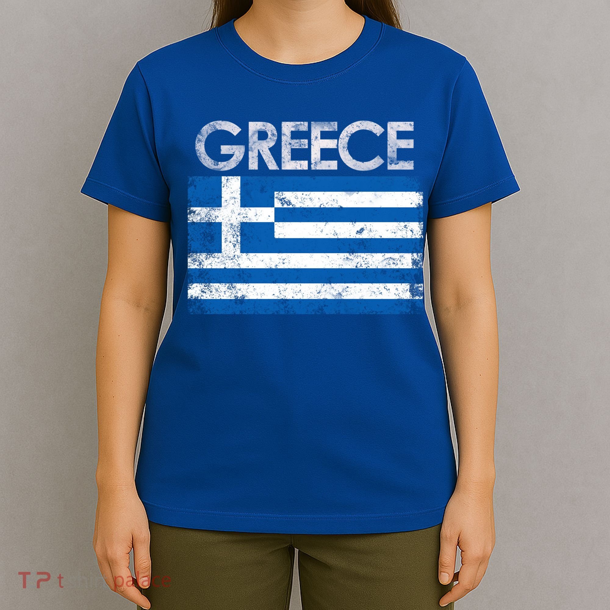 Vintage Greece Greek Flag Pride Gift T-Shirt