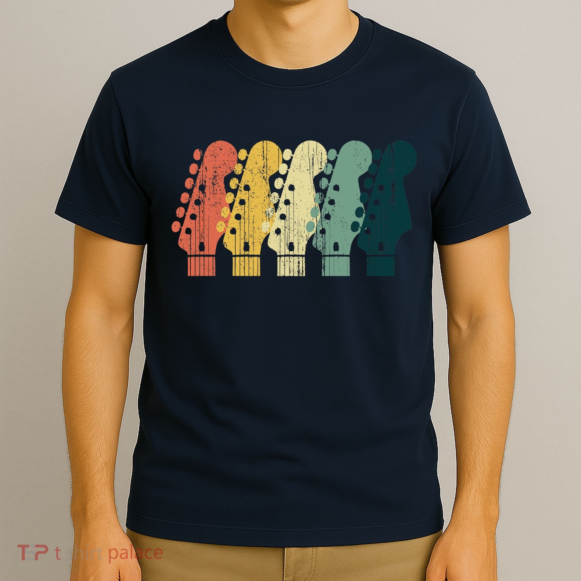Vintage Guitar Gift For Music Band Guitarist Stuff Premium T-Shirt