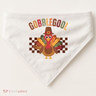 Vintage Gobble Gool Turkey Funny Thanksgiving Gobblegool USA-Made Doggie Bandana