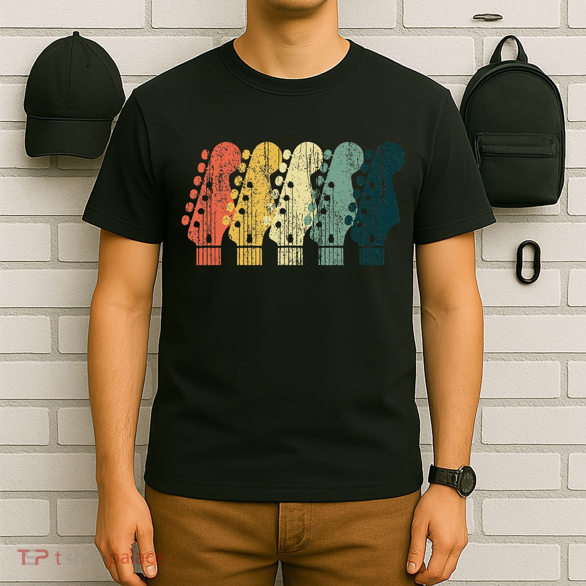 Vintage Guitar Gift For Music Band Guitarist Stuff T-Shirt