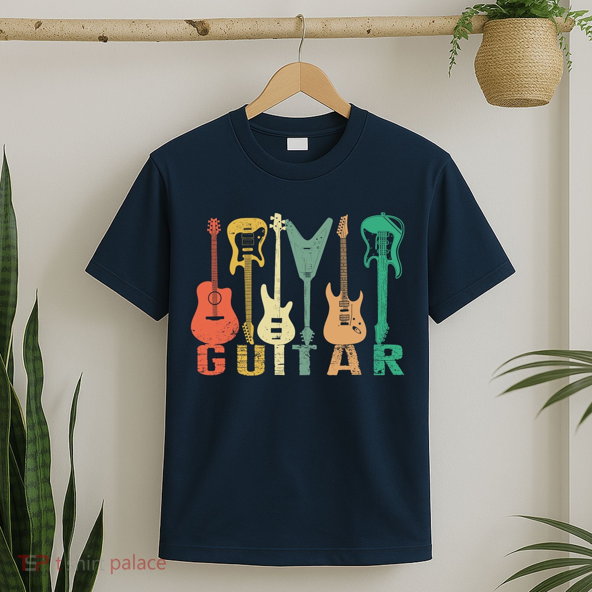 Vintage Guitar Gift For Music Band Guitarist Stuff T-Shirt