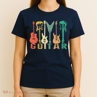 Vintage Guitar Gift For Music Band Guitarist Stuff T-Shirt thumb 4