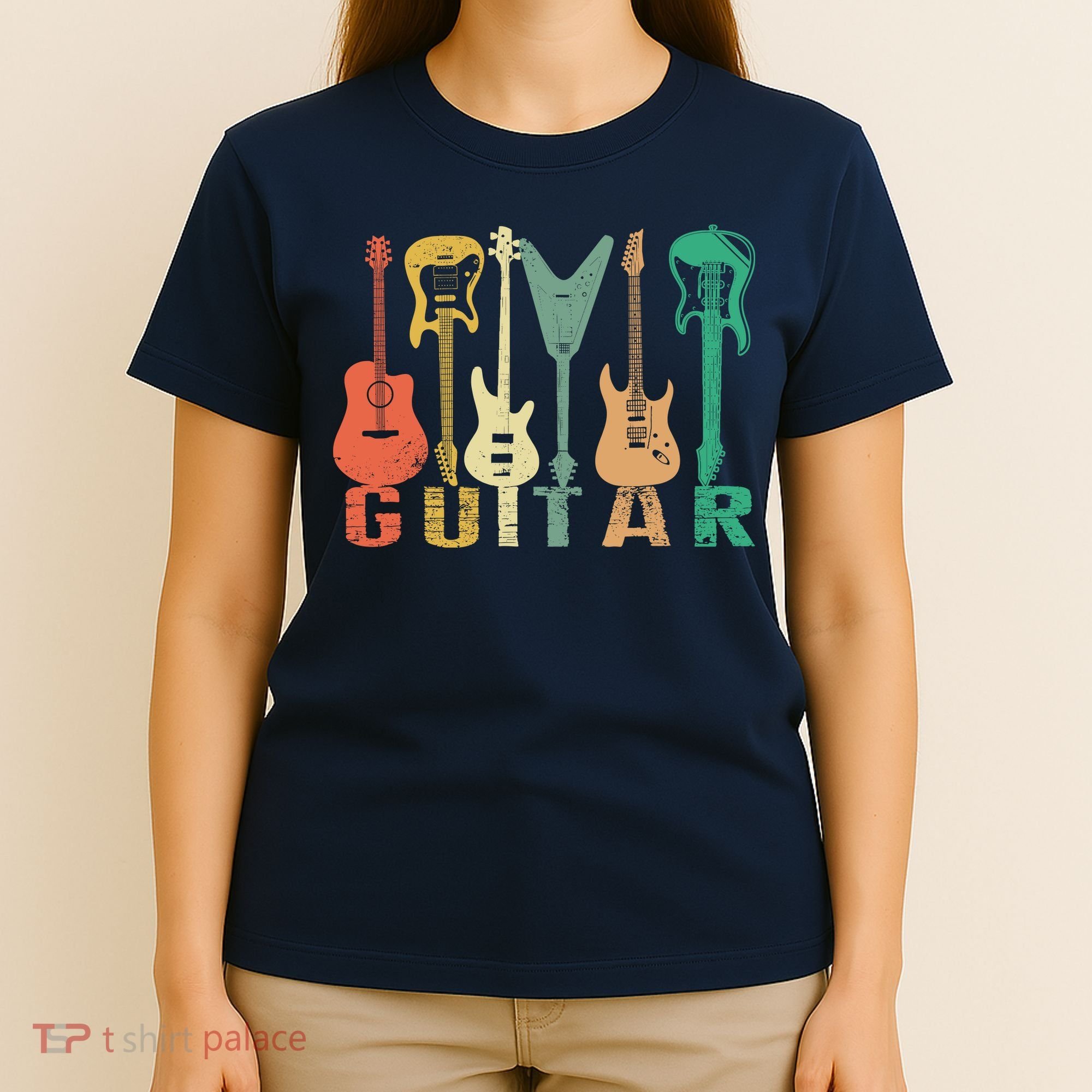 Vintage Guitar Gift For Music Band Guitarist Stuff T-Shirt
