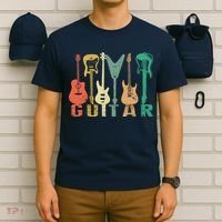 Vintage Guitar Gift For Music Band Guitarist Stuff T-Shirt thumb 6