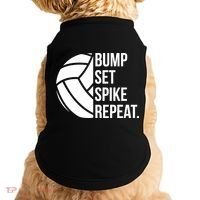 Volleyball Great Gift Hooded Funny Gift Bump Set Spike Repeat Doggie Tank thumb 0