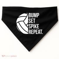 Volleyball Great Gift Hooded Funny Gift Bump Set Spike Repeat USA-Made Doggie Bandana thumb 0