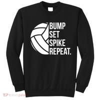 Volleyball Great Gift Hooded Funny Gift Bump Set Spike Repeat Sweatshirt thumb 0