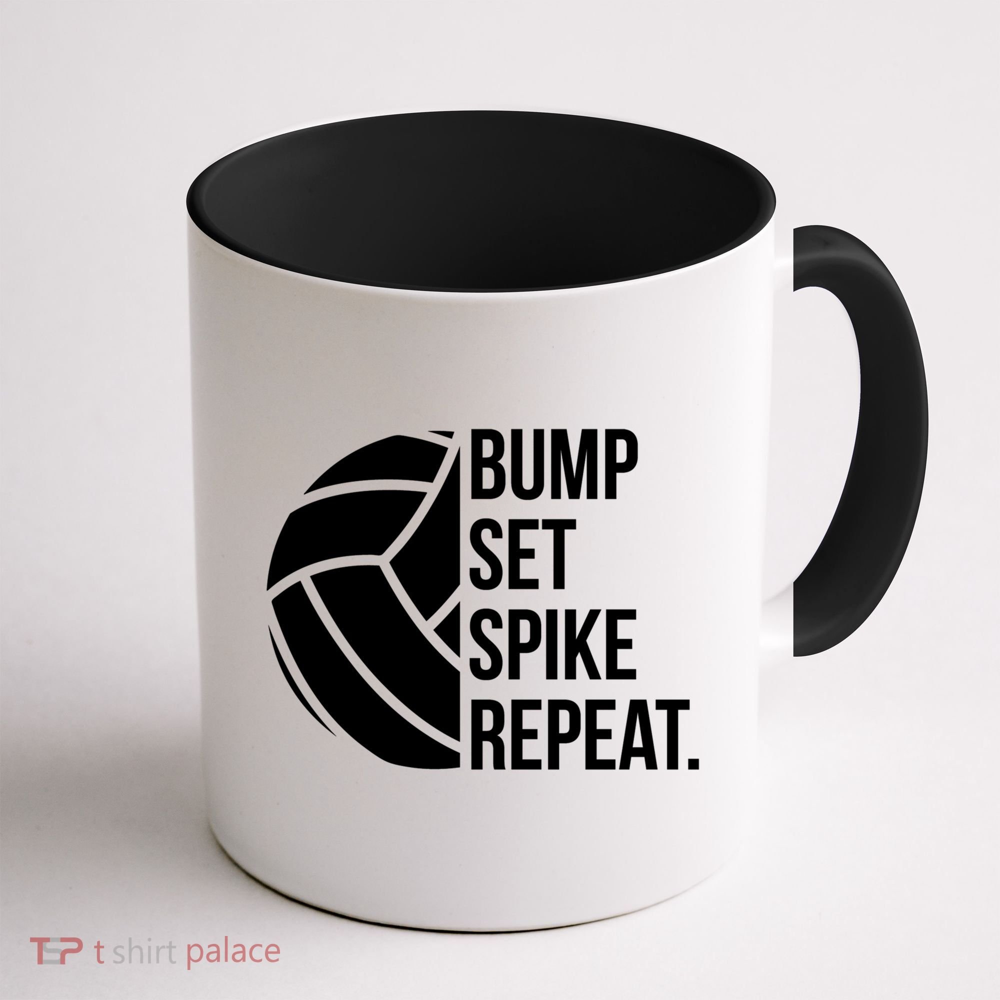 Volleyball Great Gift Hooded Funny Gift Bump Set Spike Repeat Coffee Mug