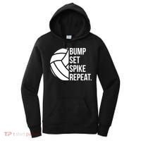 Volleyball Great Gift Hooded Funny Gift Bump Set Spike Repeat Women's Hoodie thumb 0