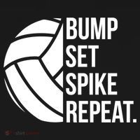 Volleyball Great Gift Hooded Funny Gift Bump Set Spike Repeat Women's Hoodie thumb 2