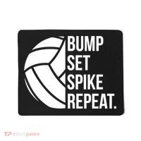 Volleyball Great Gift Hooded Funny Gift Bump Set Spike Repeat Mousepad thumb 0