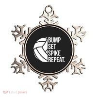 Volleyball Great Gift Hooded Funny Gift Bump Set Spike Repeat Ornament thumb 0