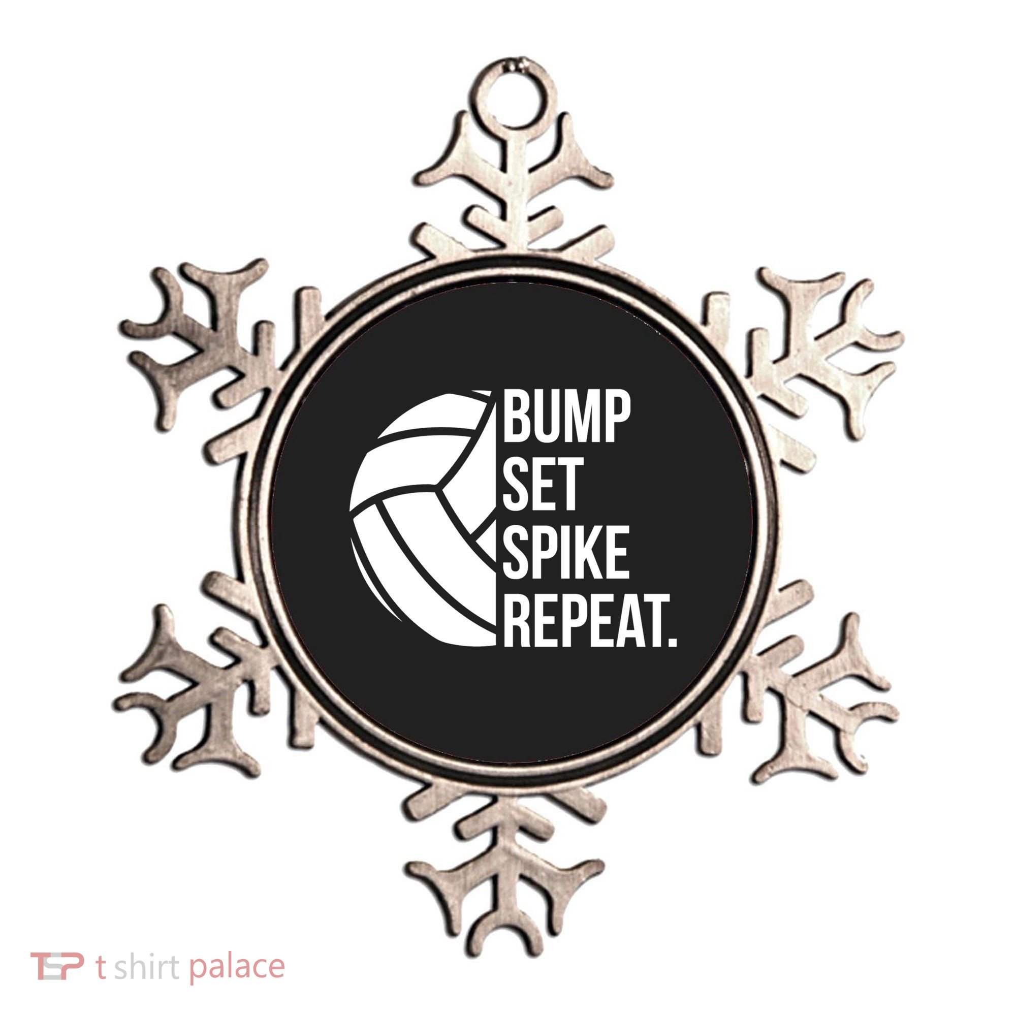 Volleyball Great Gift Hooded Funny Gift Bump Set Spike Repeat Ornament