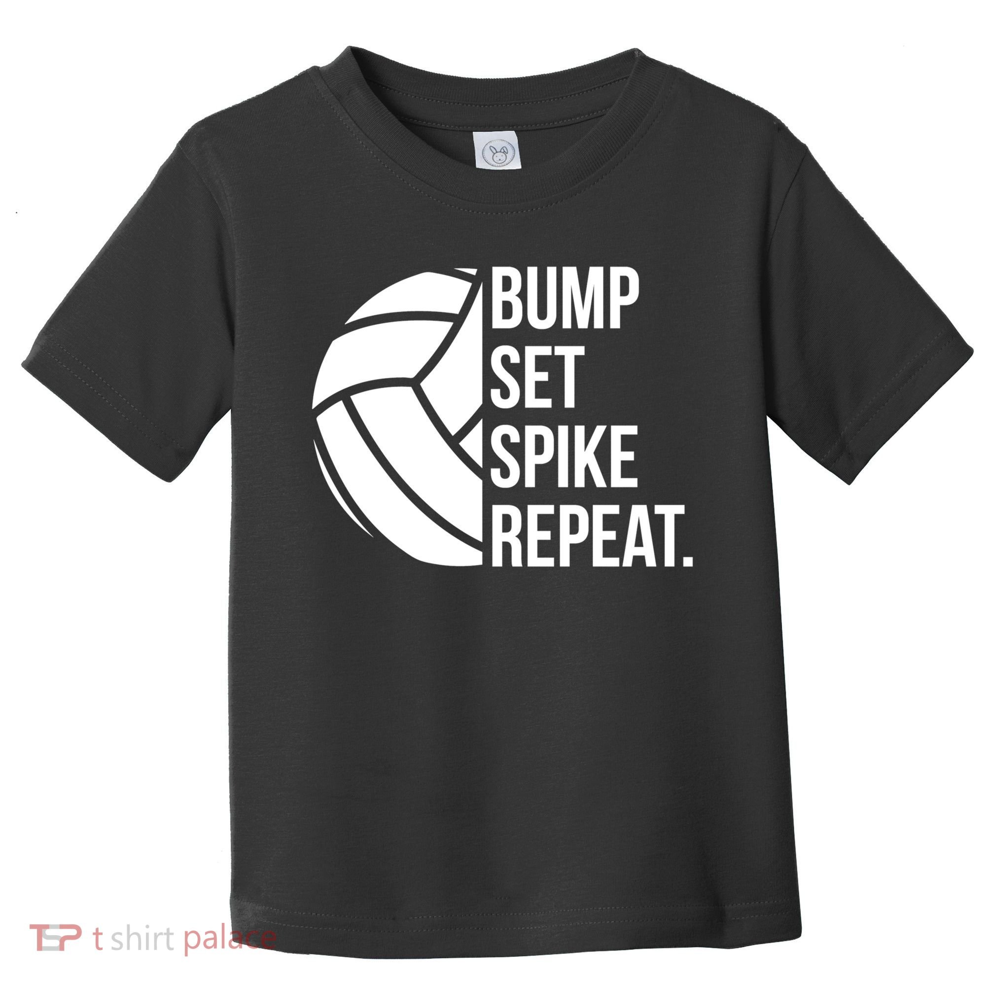 Volleyball Great Gift Hooded Funny Gift Bump Set Spike Repeat Toddler T-Shirt