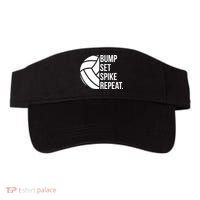 Volleyball Great Gift Hooded Funny Gift Bump Set Spike Repeat Visor thumb 0