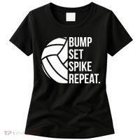 Volleyball Great Gift Hooded Funny Gift Bump Set Spike Repeat Women's T-Shirt thumb 0