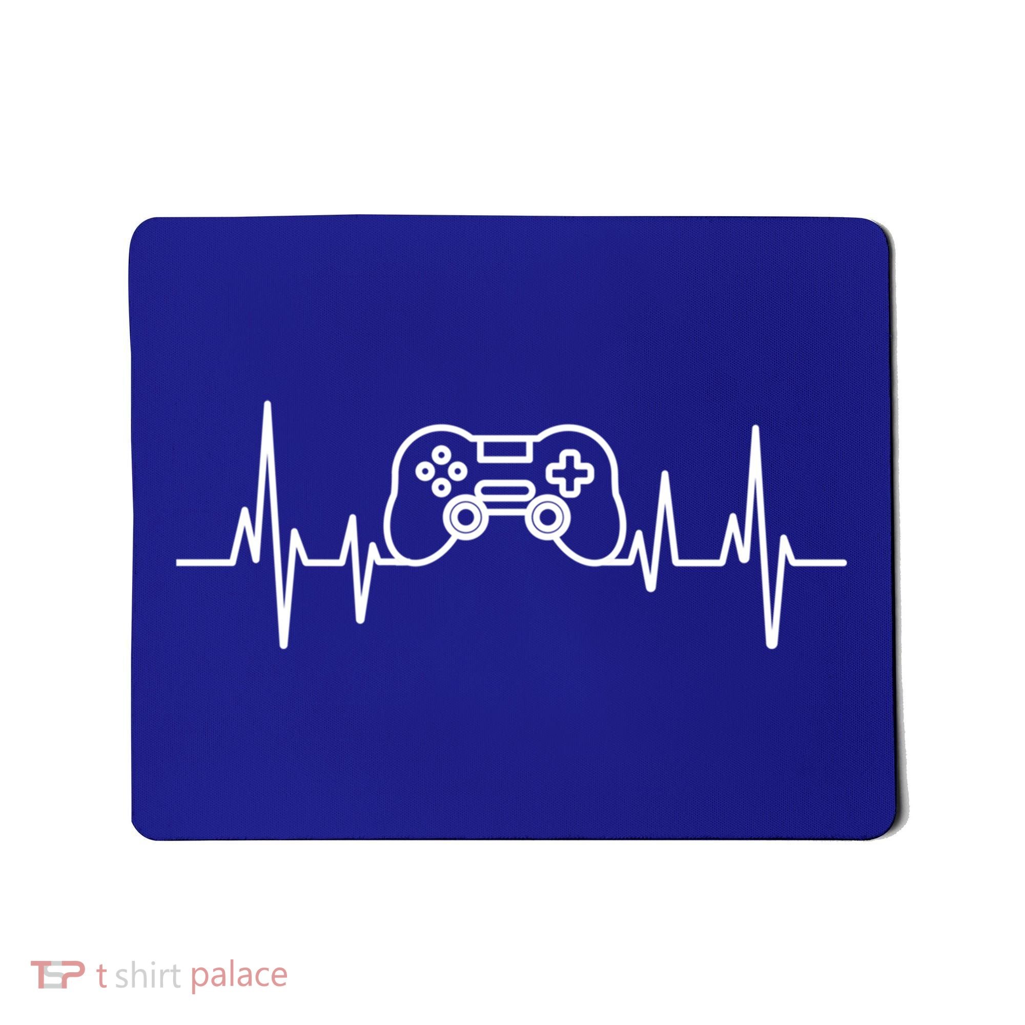 Video Game Heartbeat Gamer Funny Gift Gaming Controller Funny Gift Mousepad