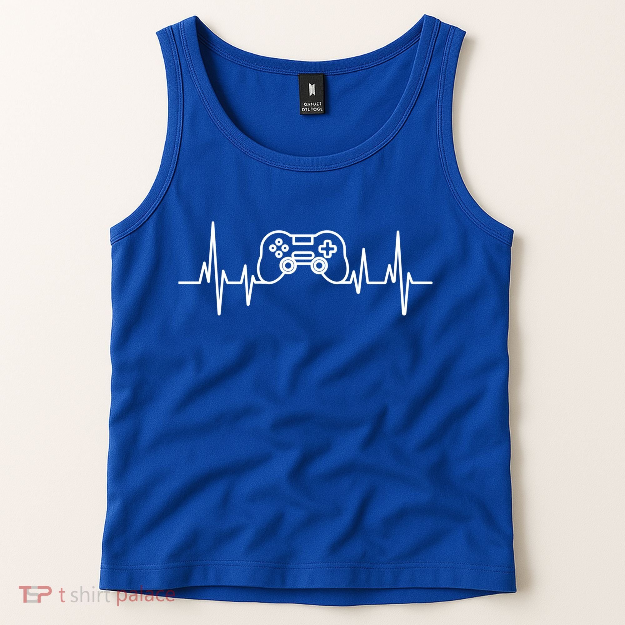 Video Game Heartbeat Gamer Funny Gift Gaming Controller Funny Gift Tank Top