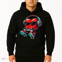 Video Game Heart Gamer Valentines Day Hoodie thumb 2