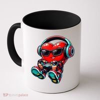 Video Game Heart Gamer Valentines Day Coffee Mug thumb 0