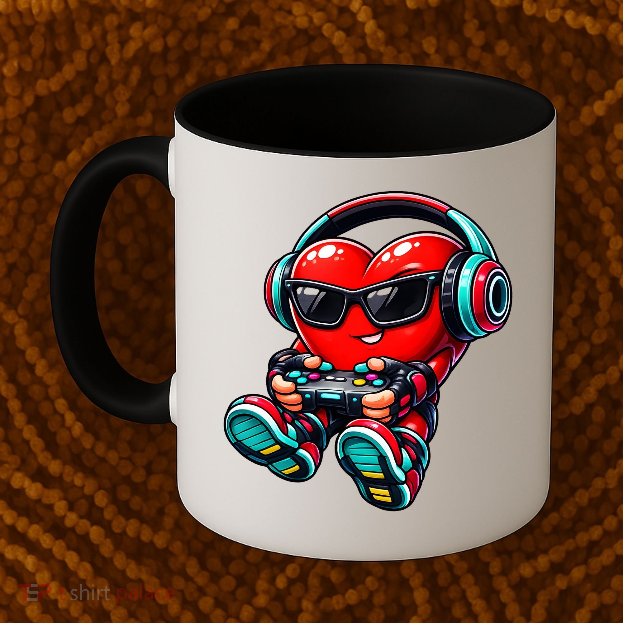 Video Game Heart Gamer Valentines Day Coffee Mug