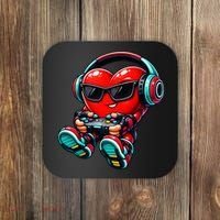Video Game Heart Gamer Valentines Day Coaster thumb 0