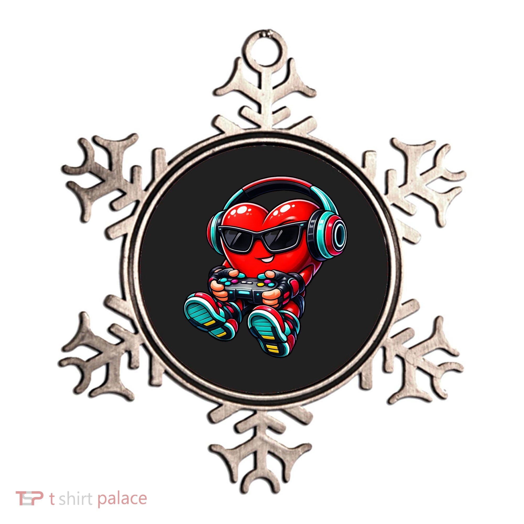 Video Game Heart Gamer Valentines Day Ornament