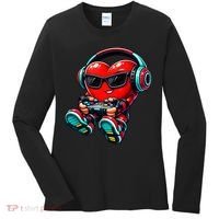 Video Game Heart Gamer Valentines Day Women's Long Sleeve Shirt thumb 0