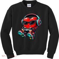 Video Game Heart Gamer Valentines Day Kids Sweatshirt thumb 0
