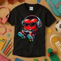 Video Game Heart Gamer Valentines Day Kids T-Shirt thumb 3