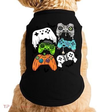 Video Game Halloween Skeleton Zombie Gaming Controllers Gift Doggie Tank