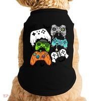 Video Game Halloween Skeleton Zombie Gaming Controllers Gift Doggie Tank thumb 0