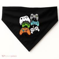 Video Game Halloween Skeleton Zombie Gaming Controllers Gift USA-Made Doggie Bandana thumb 0