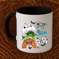 Video Game Halloween Skeleton Zombie Gaming Controllers Gift Coffee Mug thumb 2