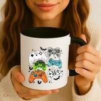 Video Game Halloween Skeleton Zombie Gaming Controllers Gift Coffee Mug thumb 3