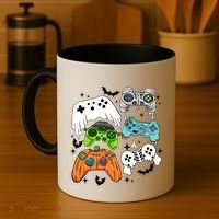 Video Game Halloween Skeleton Zombie Gaming Controllers Gift Coffee Mug thumb 4