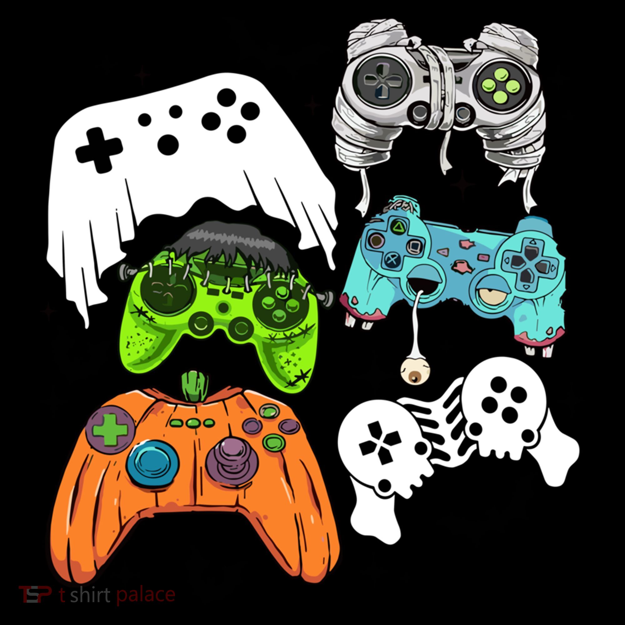 Video Game Halloween Skeleton Zombie Gaming Controllers Gift Coffee Mug