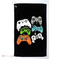 Video Game Halloween Skeleton Zombie Gaming Controllers Gift Golf Towel thumb 0