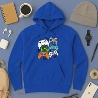 Video Game Halloween Skeleton Zombie Gaming Controllers Gift Hoodie thumb 3
