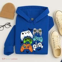 Video Game Halloween Skeleton Zombie Gaming Controllers Gift Hoodie thumb 4
