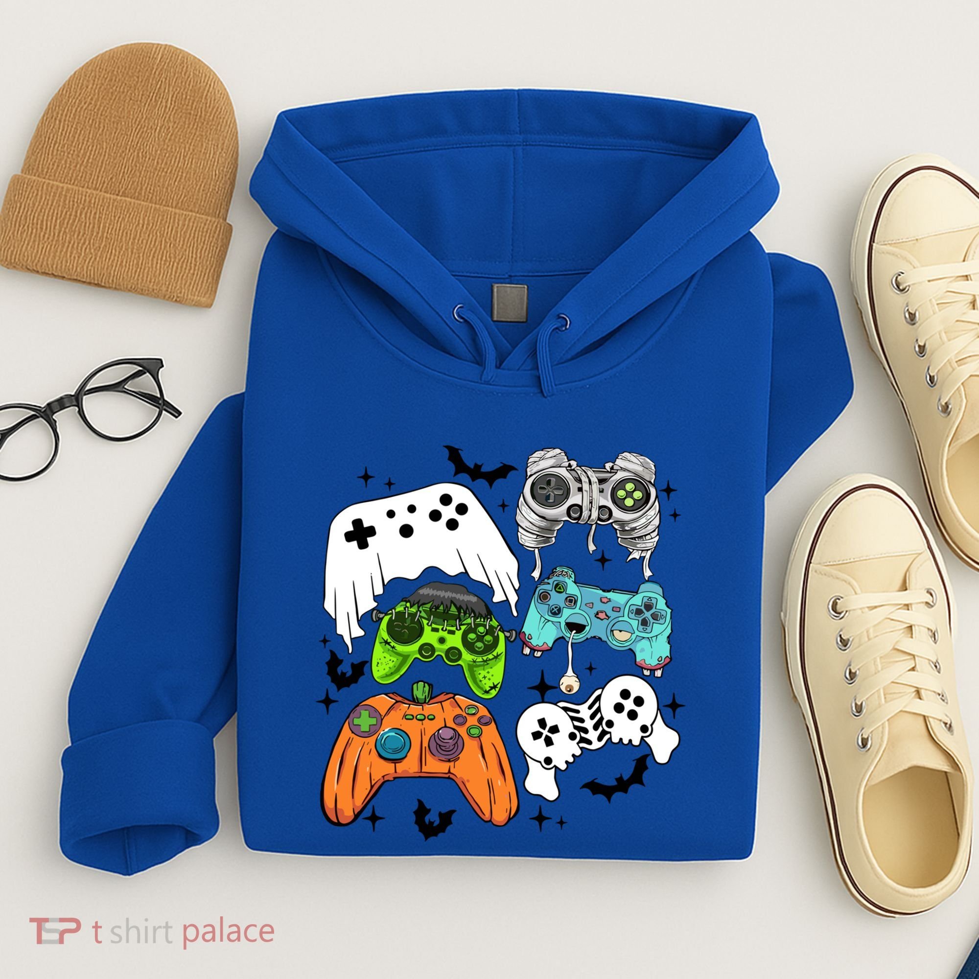 Video Game Halloween Skeleton Zombie Gaming Controllers Gift Hoodie