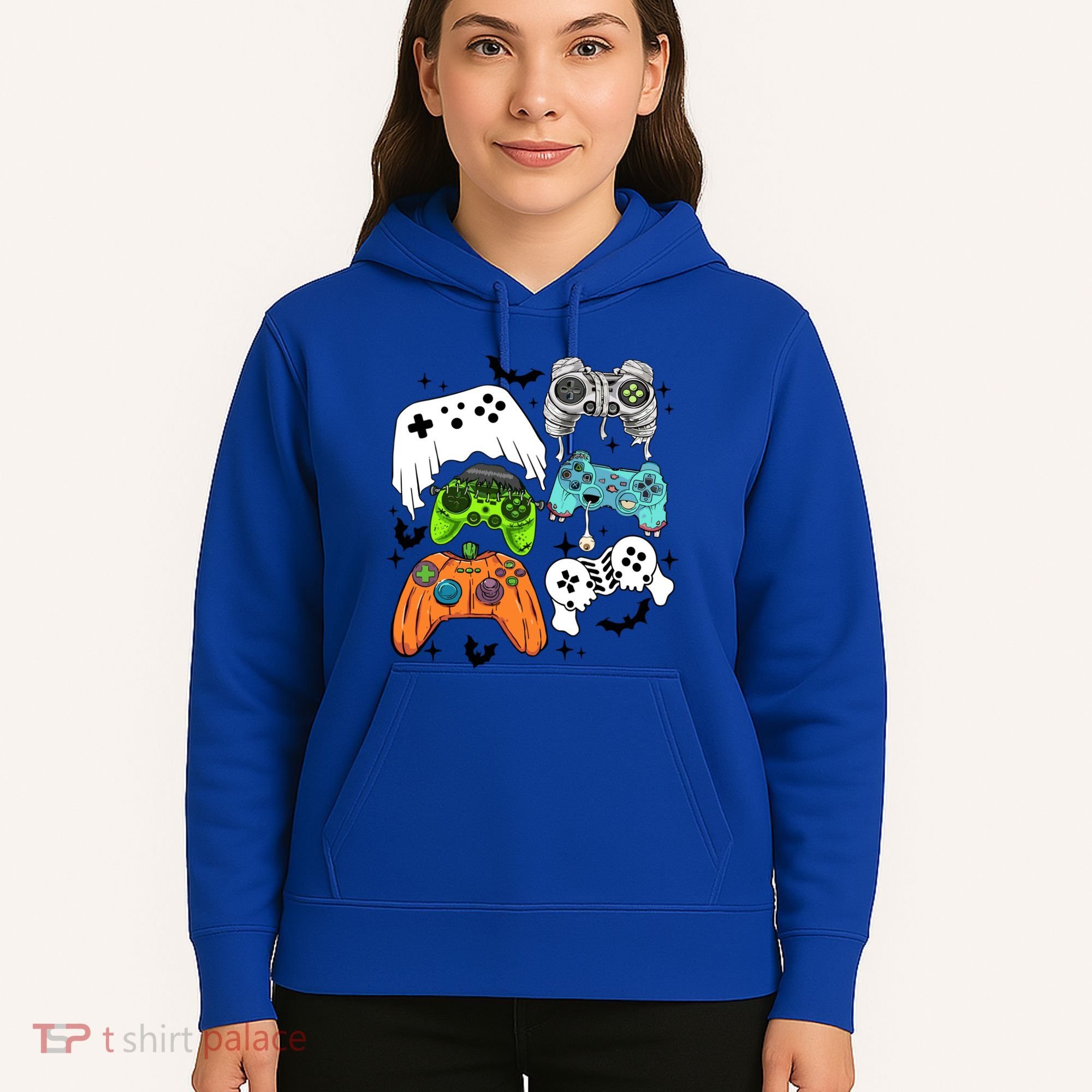 Video Game Halloween Skeleton Zombie Gaming Controllers Gift Hoodie