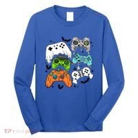 Video Game Halloween Skeleton Zombie Gaming Controllers Gift Long Sleeve Shirt thumb 0