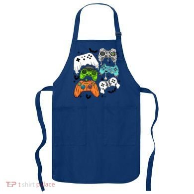 Video Game Halloween Skeleton Zombie Gaming Controllers Gift Apron