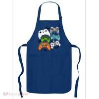 Video Game Halloween Skeleton Zombie Gaming Controllers Gift Apron thumb 0
