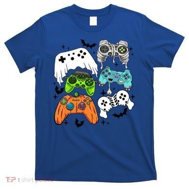 Video Game Halloween Skeleton Zombie Gaming Controllers Gift T-Shirt