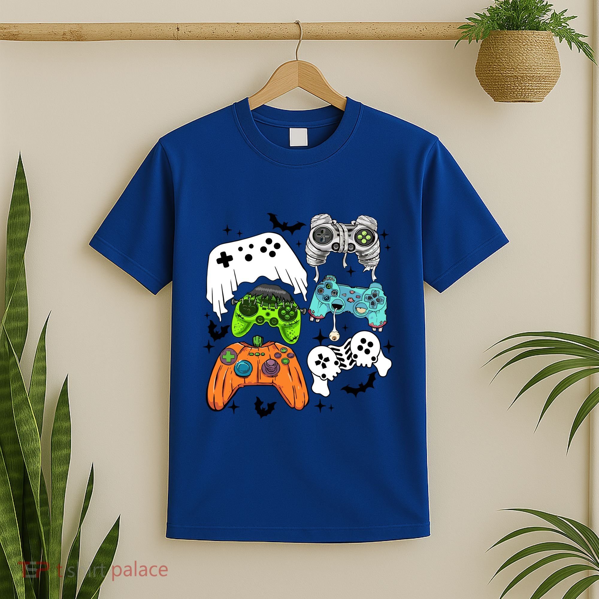 Video Game Halloween Skeleton Zombie Gaming Controllers Gift T-Shirt