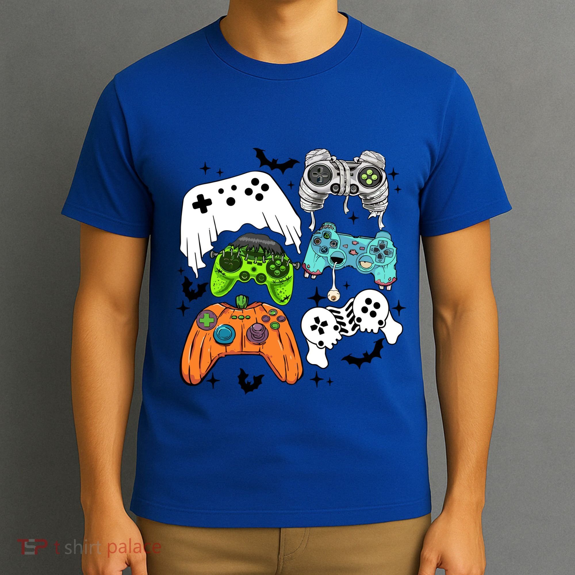 Video Game Halloween Skeleton Zombie Gaming Controllers Gift T-Shirt