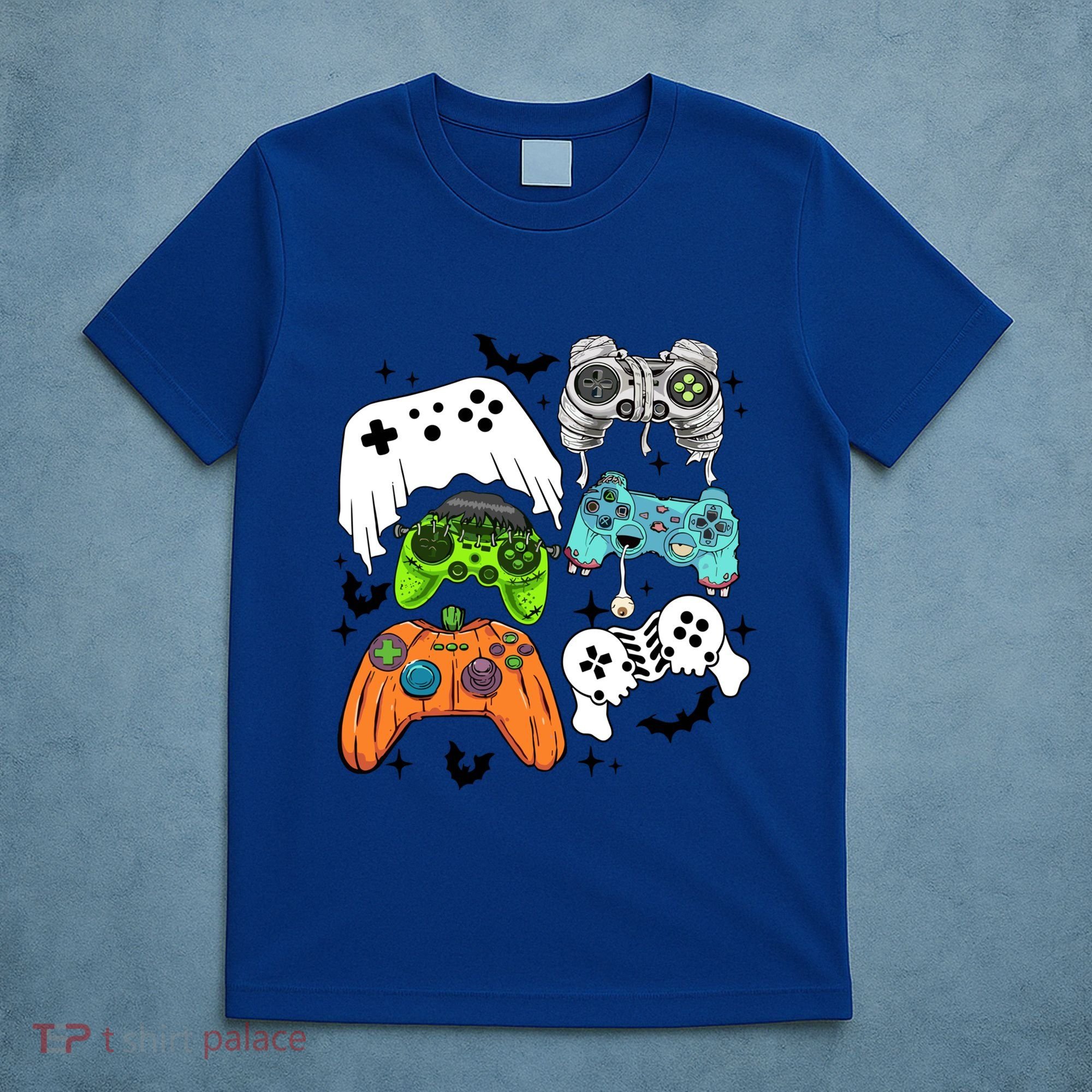 Video Game Halloween Skeleton Zombie Gaming Controllers Gift T-Shirt