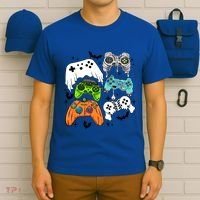 Video Game Halloween Skeleton Zombie Gaming Controllers Gift T-Shirt thumb 6